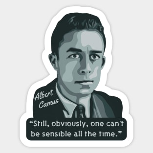 Albert Camus Portrait and Quote Sticker